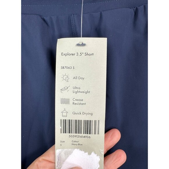 Sweaty Betty Explorer 3.5" Shorts athleisure hiking camping navy outdoor sz‎ 6 - Picture 3 of 7